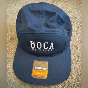 Vintage Richardson BOCA 5 Panel Starpback Hat - Black Adjustable Richardson Navy